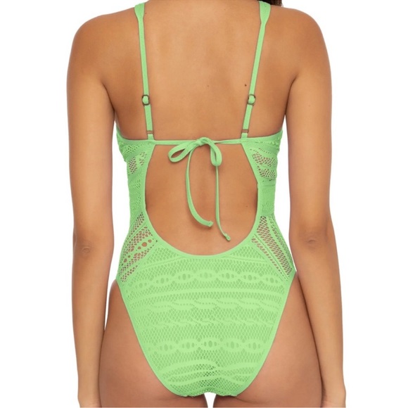 BECCA color play high neck one piece bathing suits - Picture 4 of 8